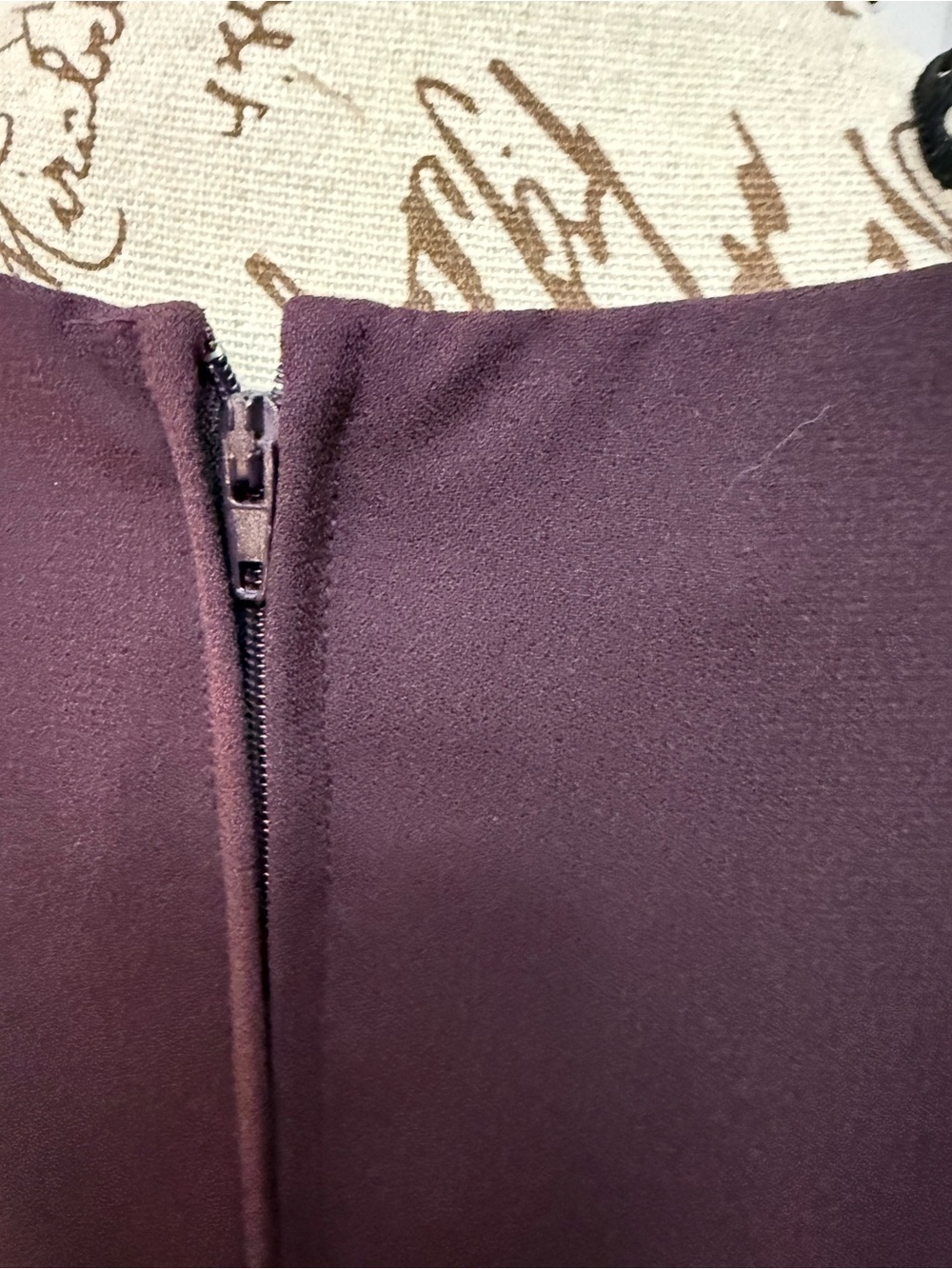 Source Unknown Deep Plum Sleeveless Maxi Dress with Beaded V-Neck - Picture 10 of 12